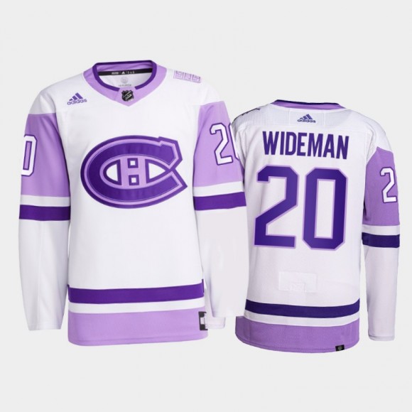 Chris Wideman #20 Montreal Canadiens 2021 Hockey Fights Cancer White Primegreen Jersey