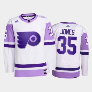 Martin Jones 2021 HockeyFightsCancer Jersey Philadelphia Flyers White Primegreen