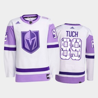 Vegas Golden Knights 2021 Hockey Fights Cancer Alex Tuch White #89 Primegreen Jersey