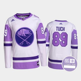 Alex Tuch Hockey Fights Cancer Sabres White Purple Primegreen Jersey